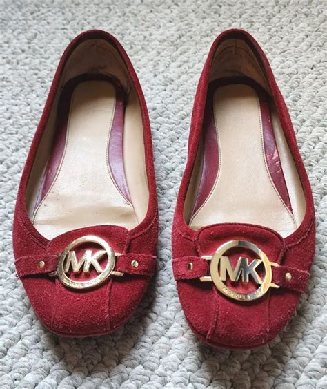 city ballet fulton moc michael kors red leather women's shoes|Michael Kors Women's Fulton Moc Ballet Flats Shoes Size 6M .